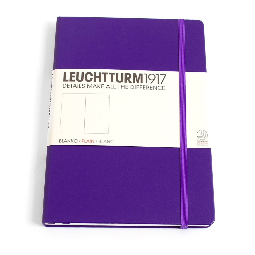 Leuchtturm, Medium, A5, Hardcover, Plain, Purple